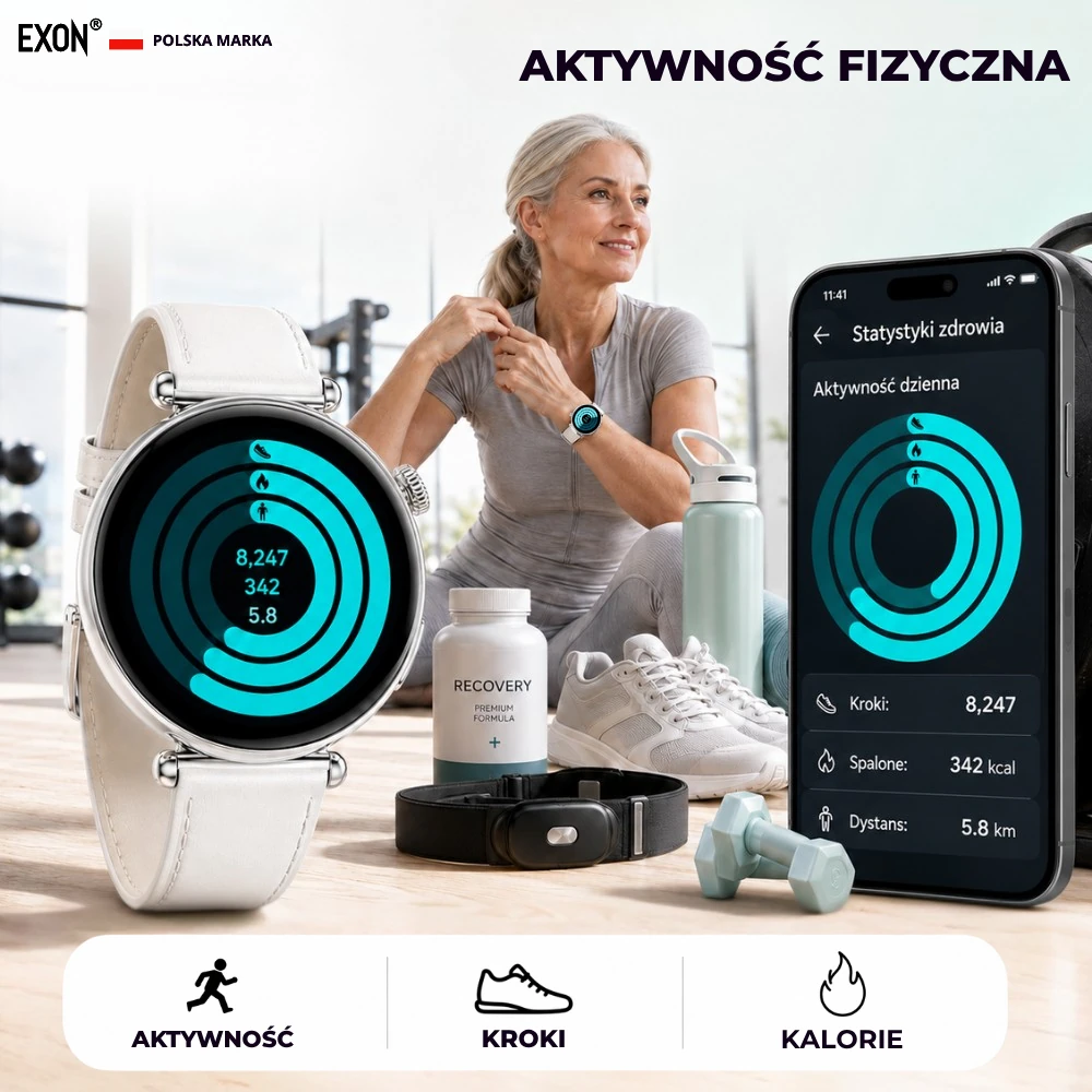 Tryby sportwowe z Kardiowatch EKG Exon Lumina
