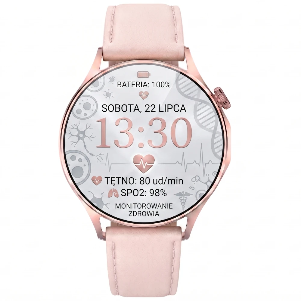 Kardiowatch dla kobiet EXON Soria z różową kopertą