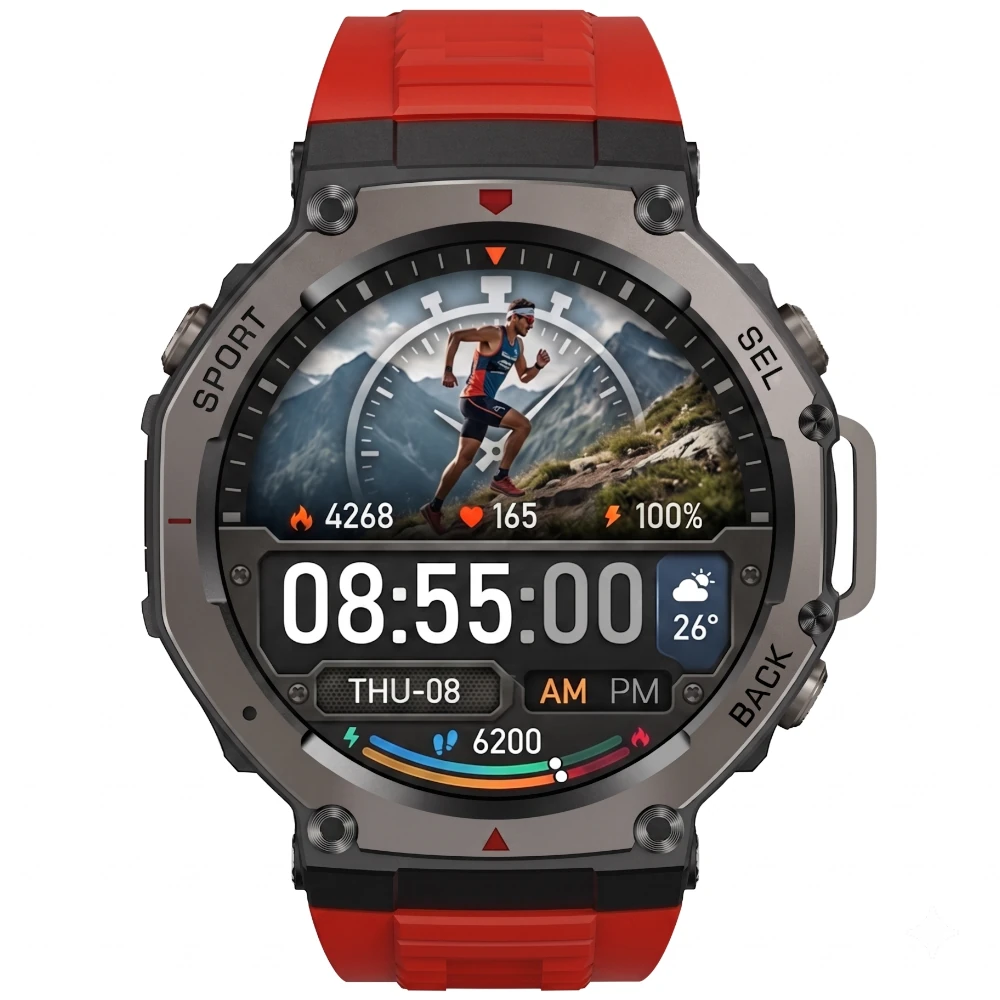 Exon Atlas smartwatch z funkcja pogody oraz pomiarem tętna