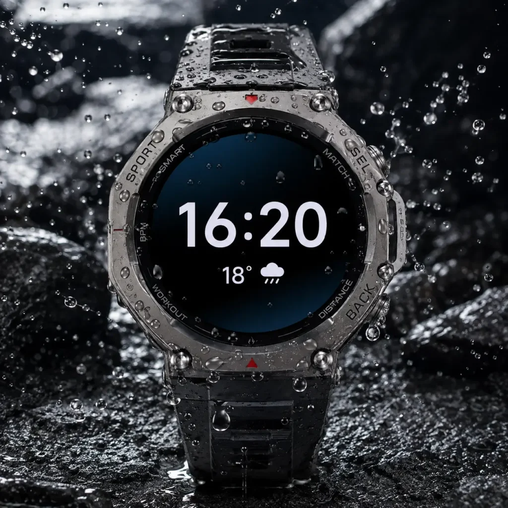 Sportowy smartwatch EXON Atlas z klasą wodoszczelności IP67