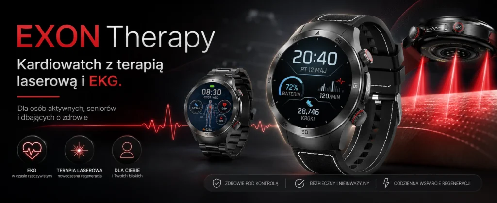 exon therapy kardiowatch z terapią laserową i EKG
