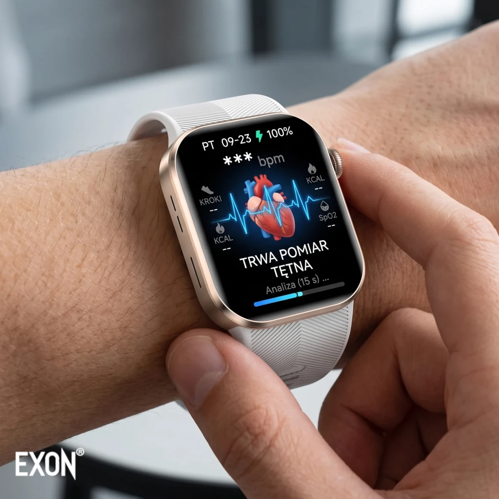 Kardiowatch EKG EXON Cardis z funkcją kontroli tętna i saturacji SpO2