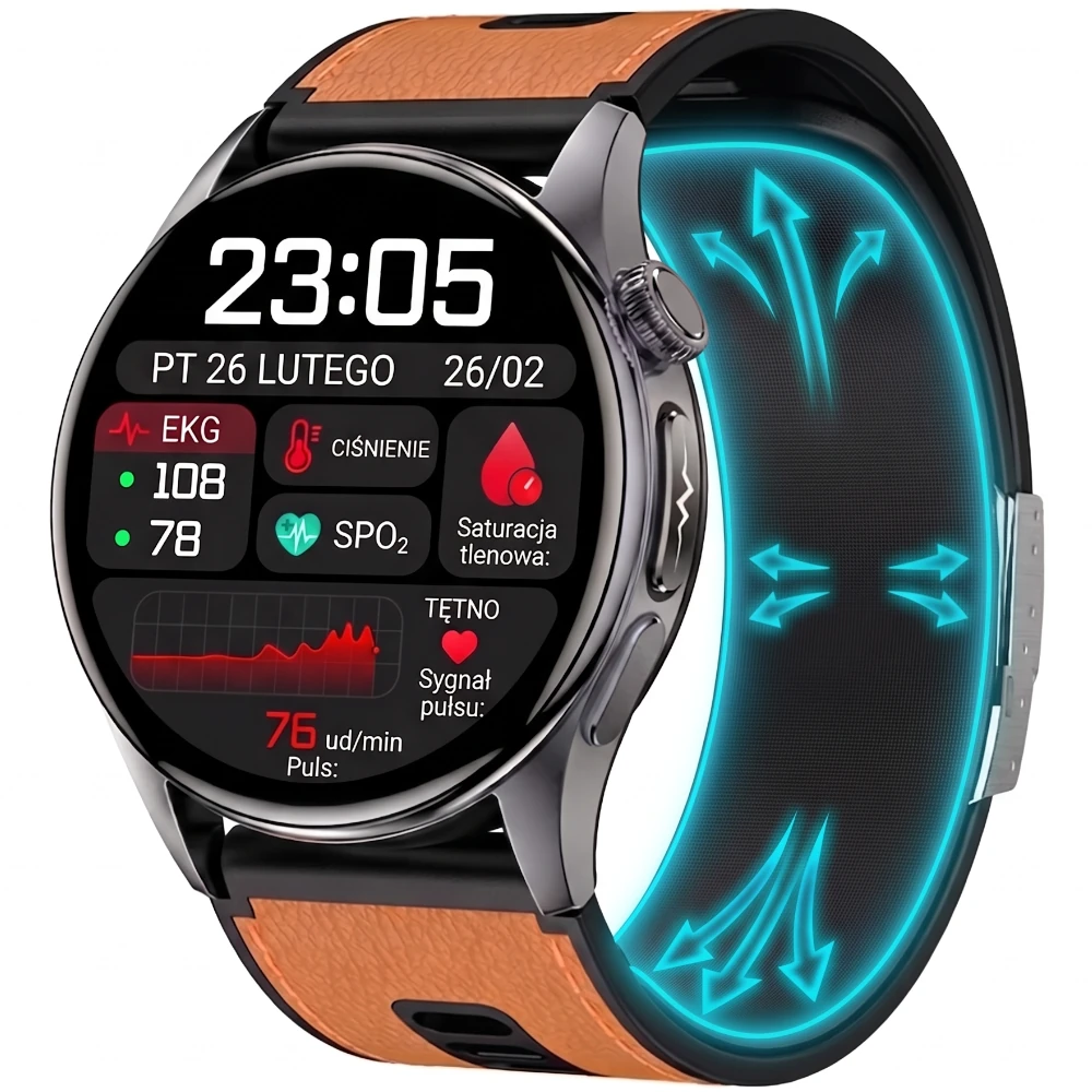 Kardiowatch EKG EXON Alvio – miodowy silikon premium