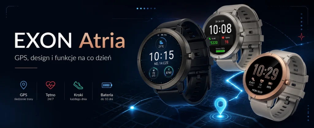 smartwatch dla kobiet z GPS EXON Atria