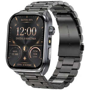 Zegarek z rozmowami Bluetooth EKG HRV Exon Vectra czarny