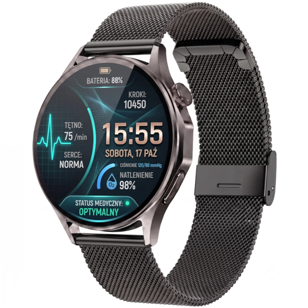 Kardiowatch damski z pomiarem EKG oraz Saturacji
