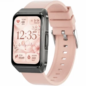 Kardiowatch Ekg Exon Volt na różowym silikonowym pasku