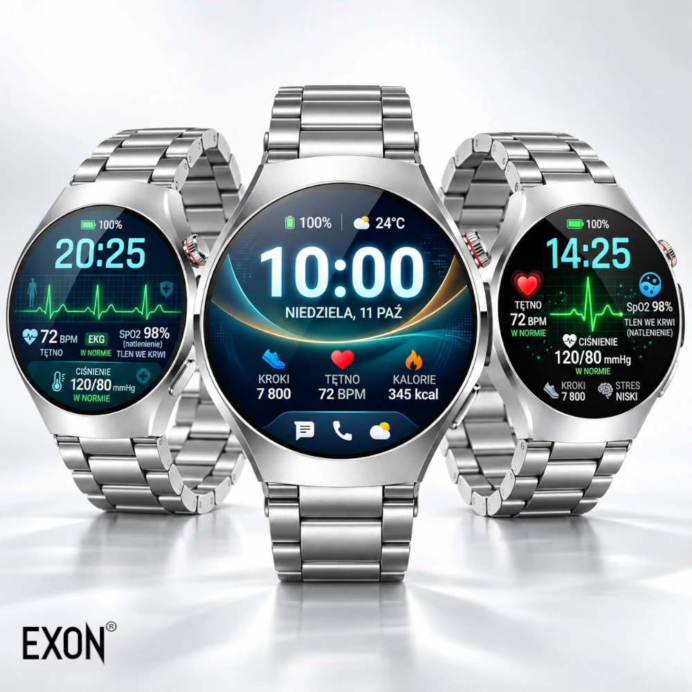 Kardiowatch Ekg Exon Vireo zegarek z zmiennymi tarczami